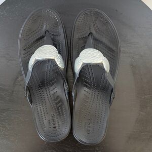 CROCS Black and White Sandals